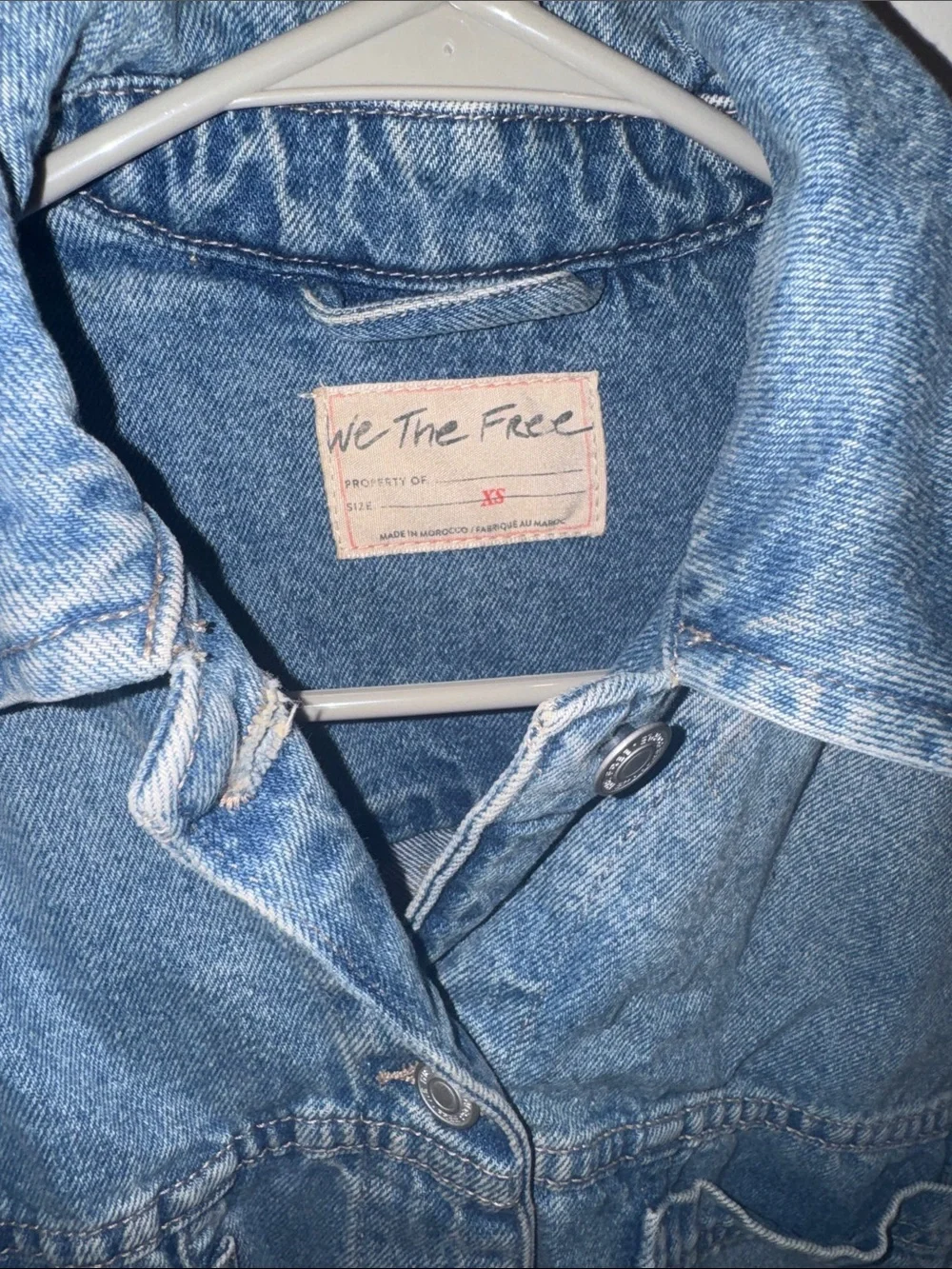 We The Free Light Blue Oversized Denim Jacket - Picture 2 of 3